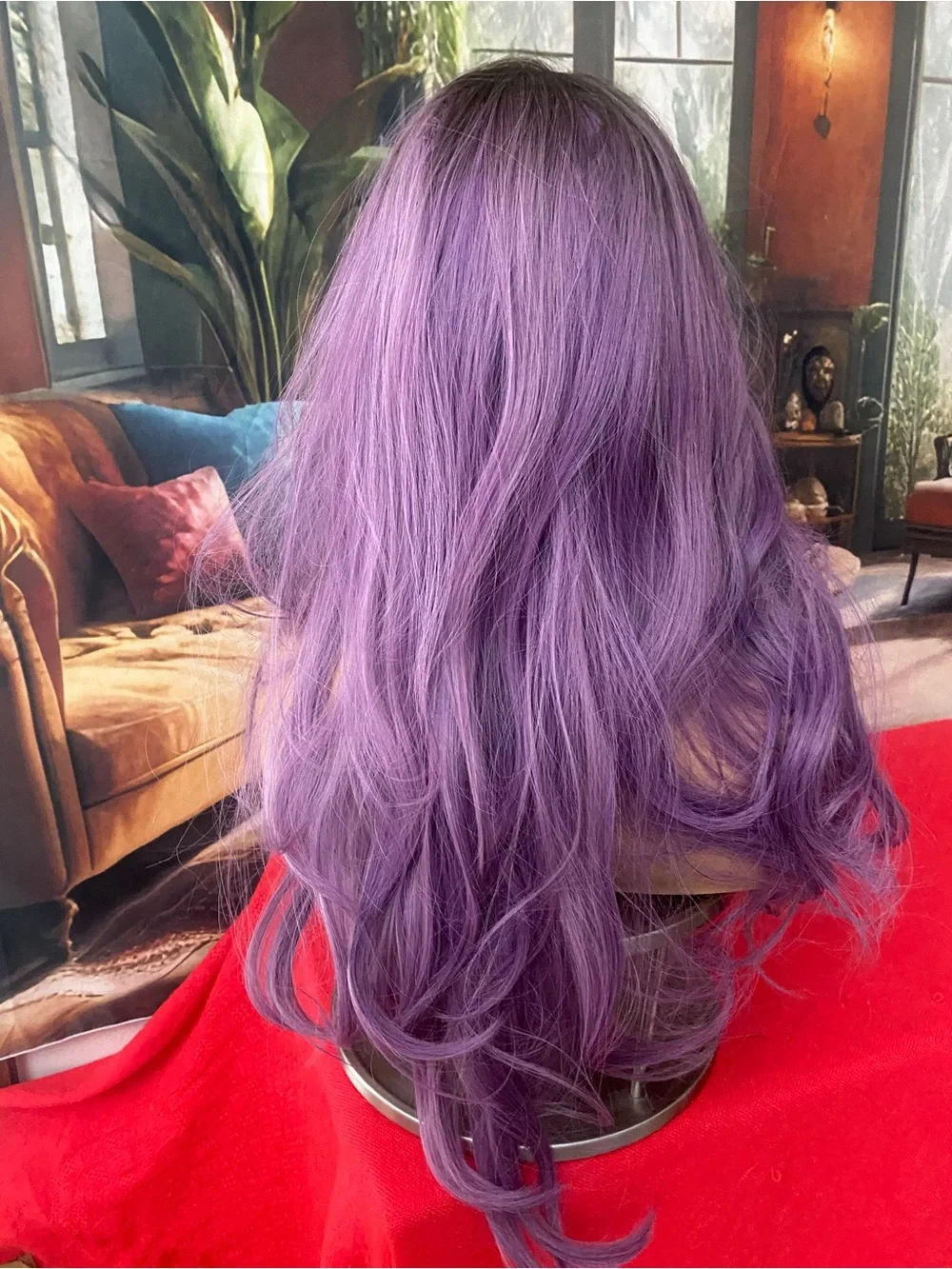 CLEARANCE Purple Long rooted Wig